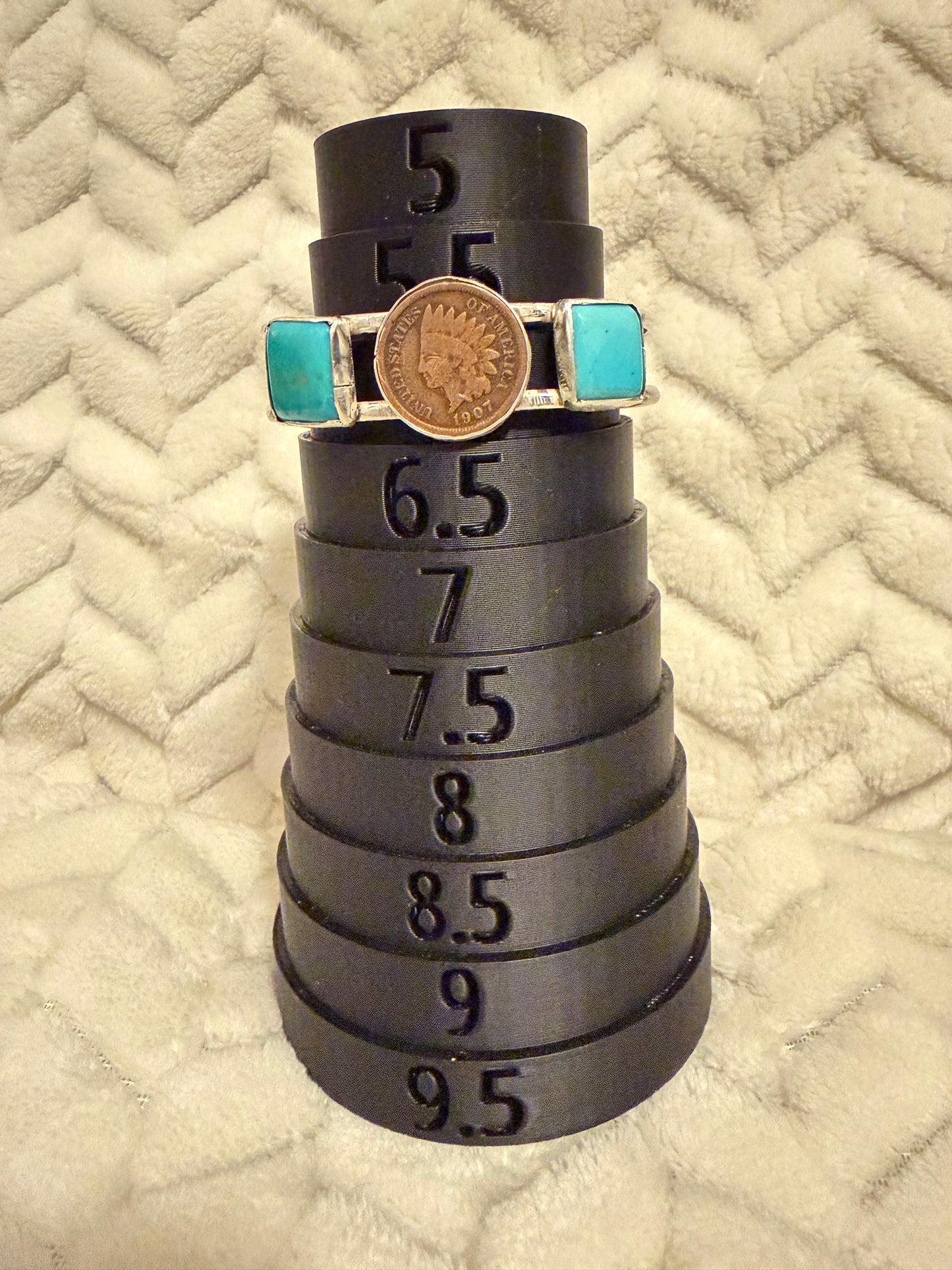 Bracelet / Coin 1907 w Turquoise Accents