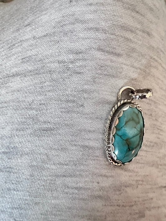 Turquoise Pendant Sterling SilverÂ