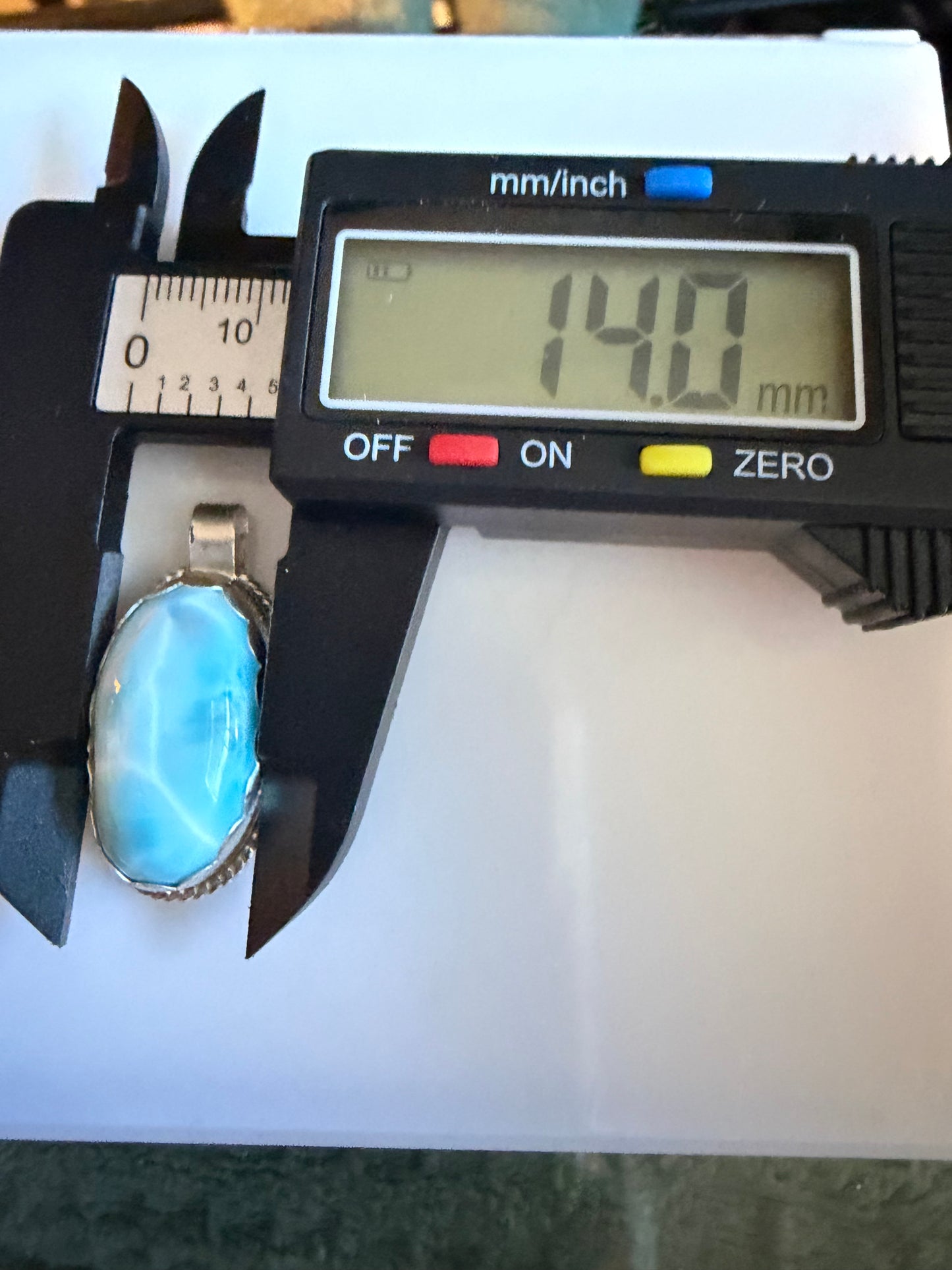 Larimar Pendant – Sterling Silver (925)