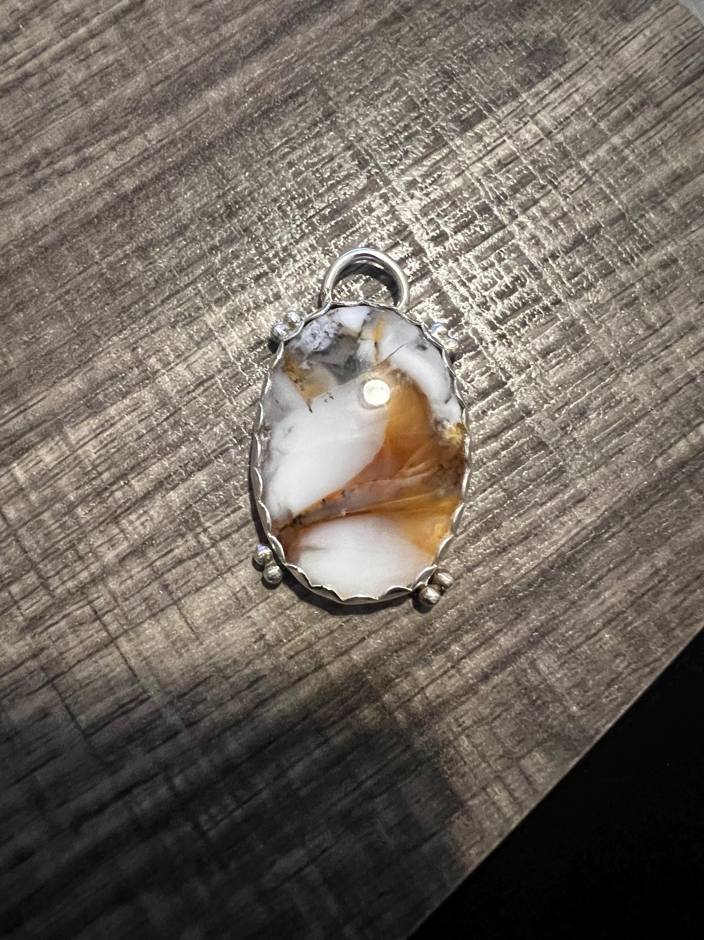 Natural Agate - Sterling Silver Bezel