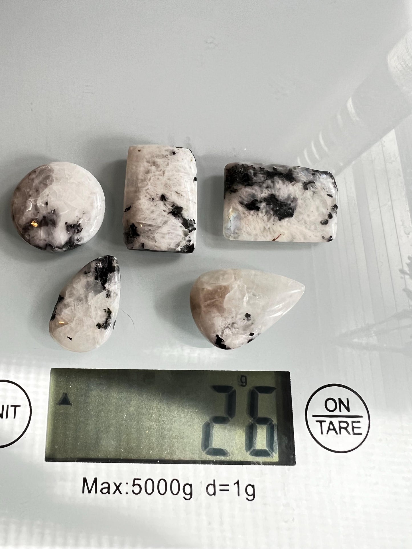 Moonstone Bundle 26 grams 5 Stones