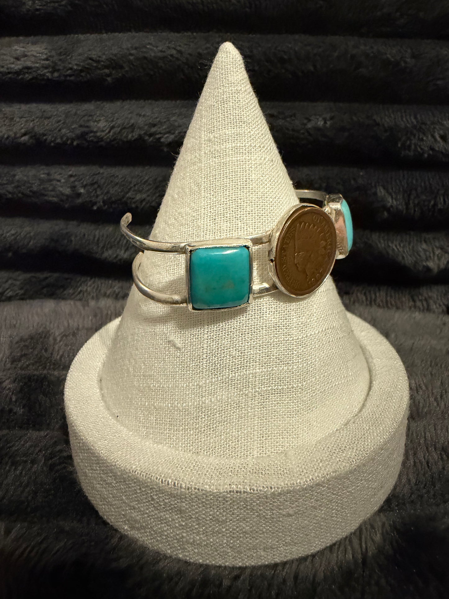 Bracelet / Coin 1907 w Turquoise Accents