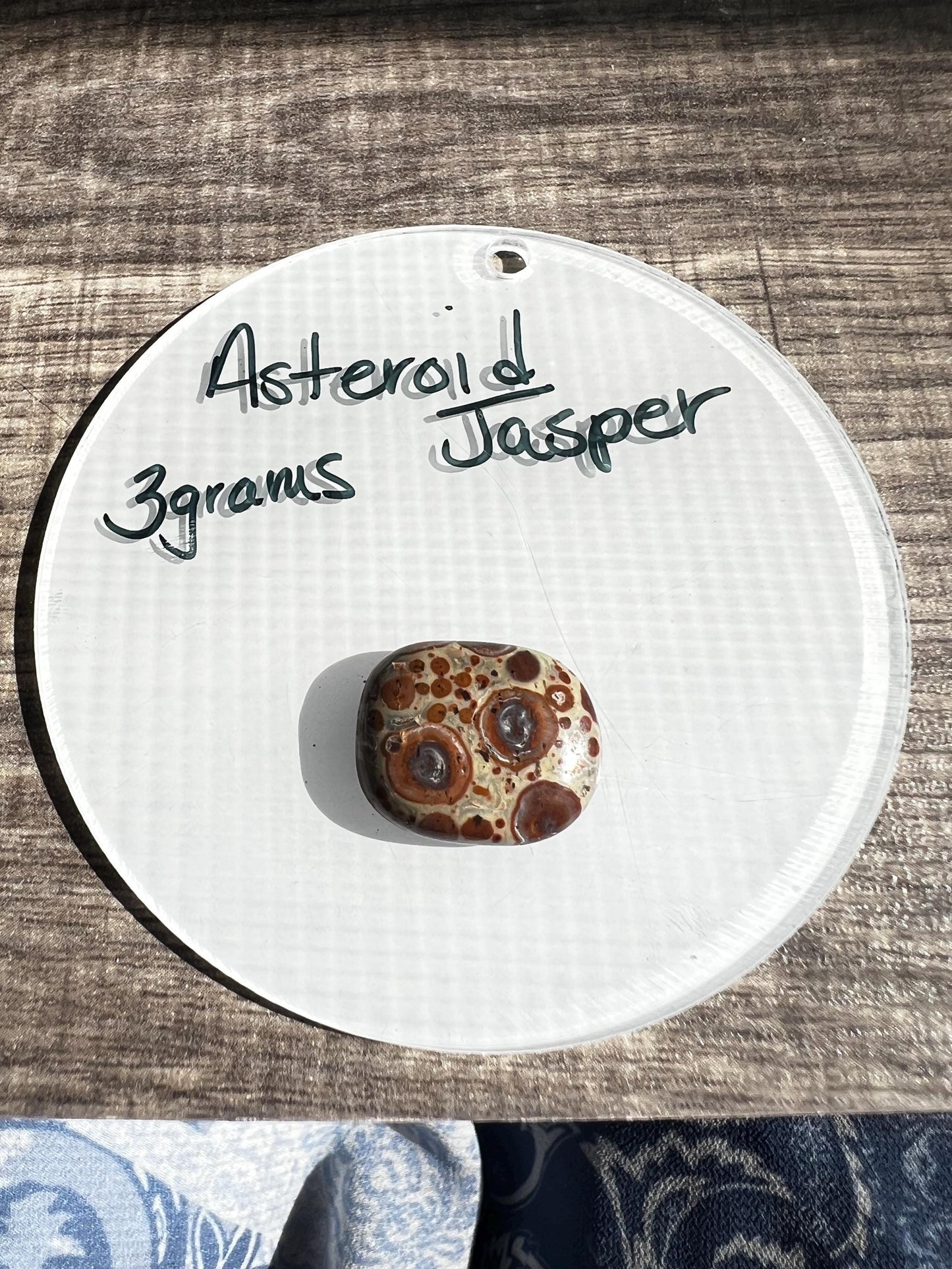Asteroid Jasper Palm Stone Natural Gemstone