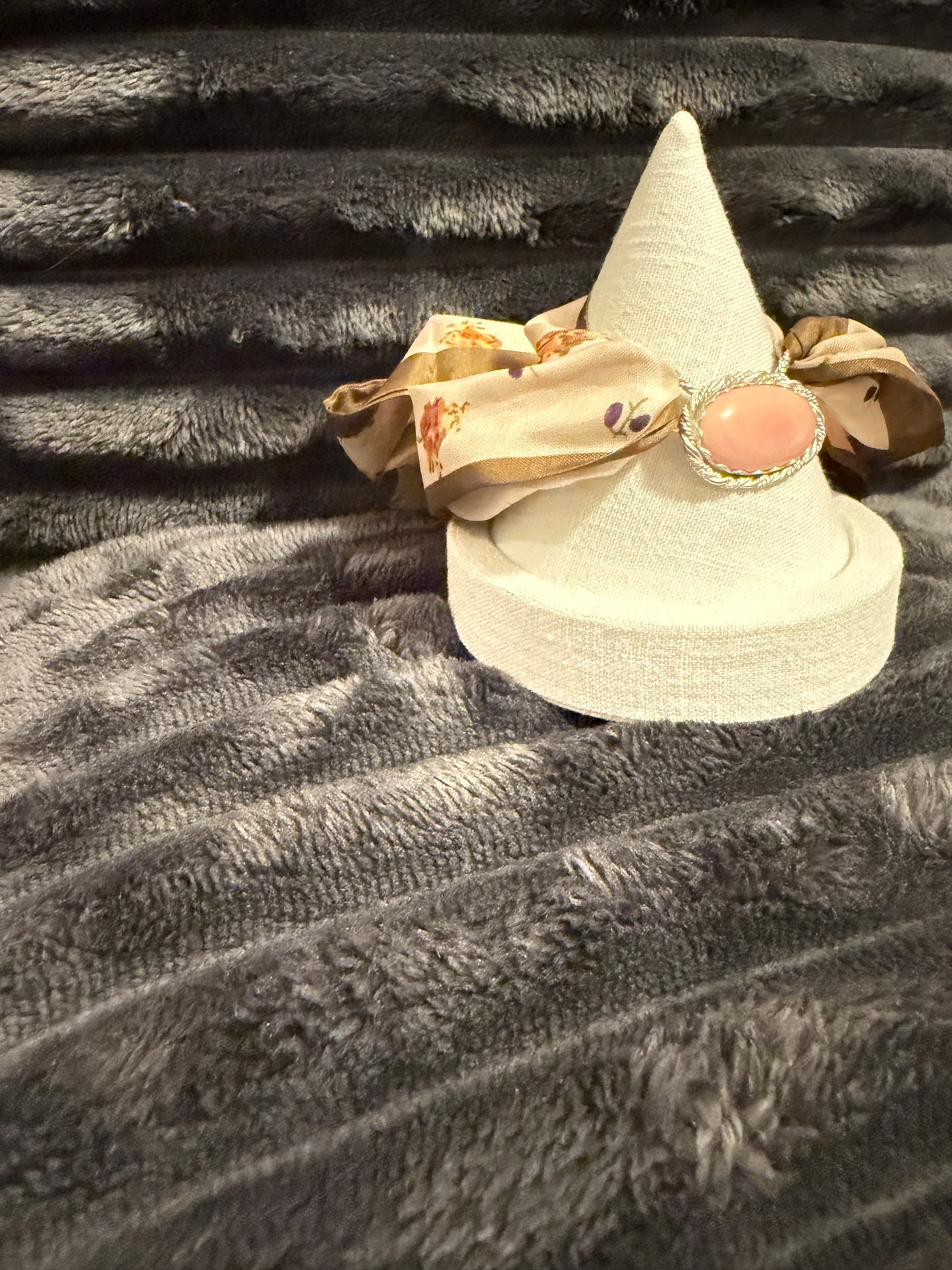 Pink Conch Shell Twilly Slide | Handmade Sterling Silver Scarf Charm | Coastal Luxe Accessory