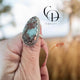 Turquoise stone Set in Sterling Silver Ring - adjustable 6.5-8