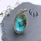 Turquoise Pendant Sterling Silver 