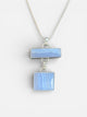 Blue Lace Agate Sterling Silver Necklace
