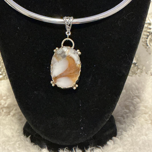 Natural Agate - Sterling Silver Bezel
